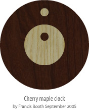 Cherry maple clock